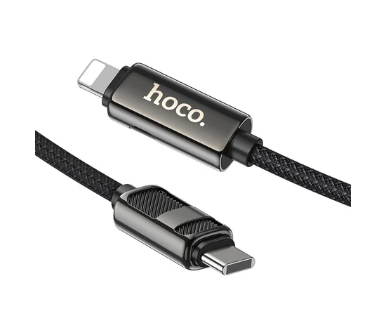 Дата кабель Hoco U137 Line with display Type-C to Lightning 27W (1.2m) Black