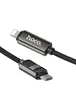 Дата кабель Hoco U137 Line with display Type-C to Lightning 27W (1.2m) Black
