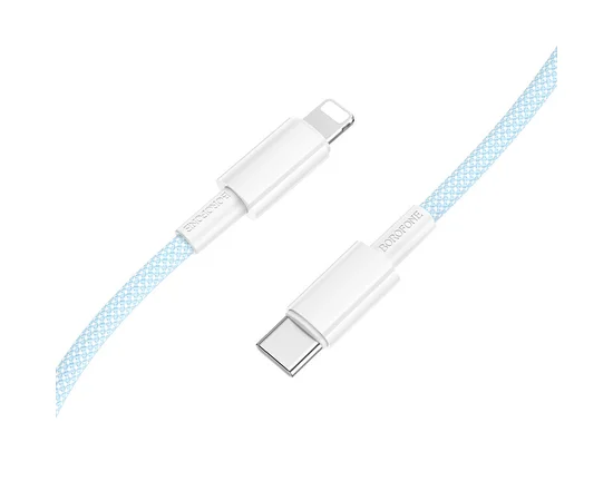 Дата кабель Borofone BX117 Source Type-C to Lightning 27W (1m) Blue