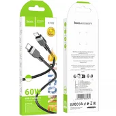 Дата кабель Hoco X109 Energy silicone Type-C to Type-C 60W (1m) Black