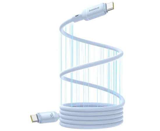 Дата кабель Baseus PicoGo Magnetic Liquid Silicone Type-C to Type-C 240W (1m) (P10376800) Galaxy Blue