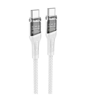 Дата кабель Hoco U111 Discovery Edition Type-C to Type-C 60W (1.2m) Grey