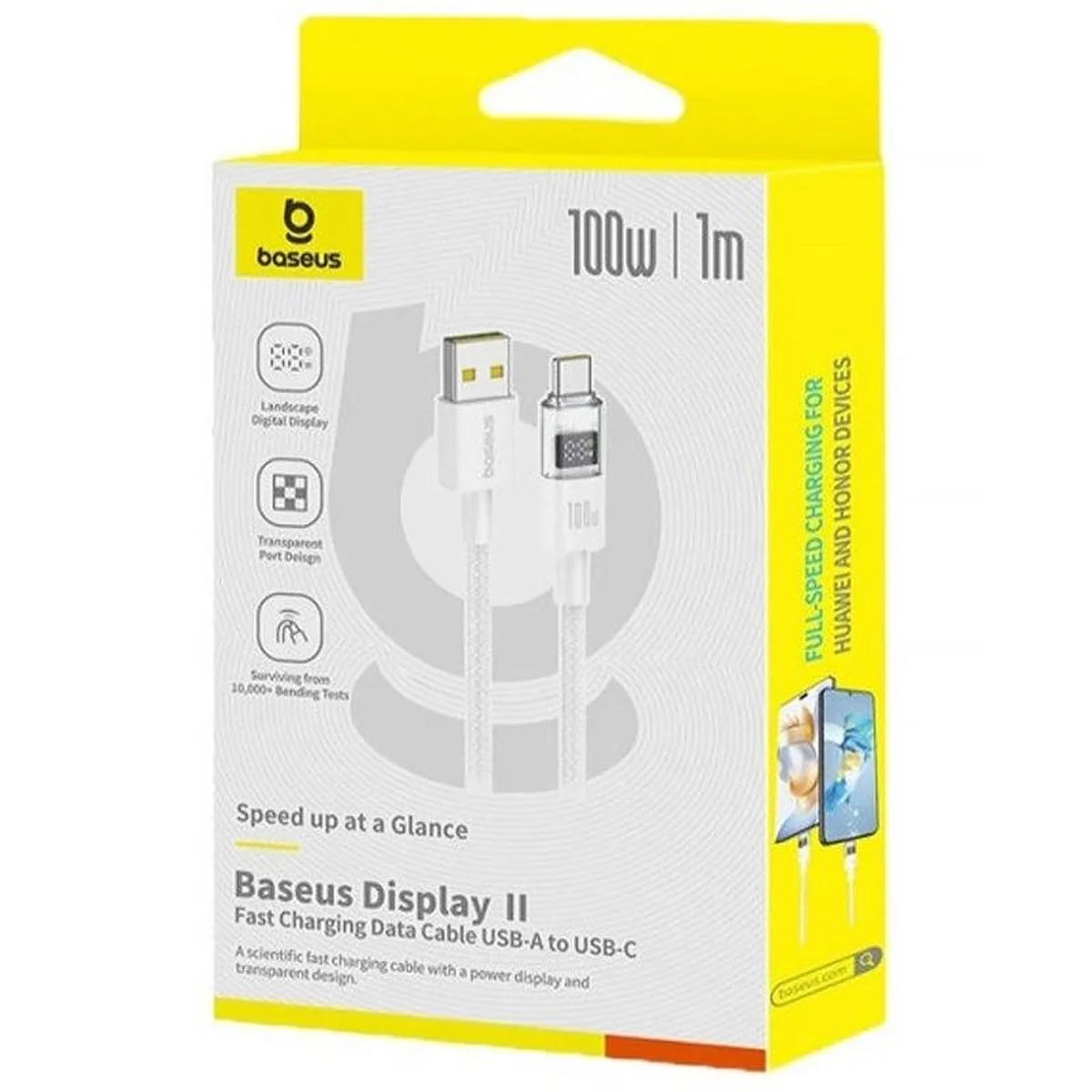 Дата кабель Baseus Display 2 USB to Type-C 100W (1m) (P10382701) Moon White