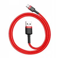 Дата кабель Baseus Cafule USB to Type-C Cable 3A (1m) (CATKLF-B) Красный