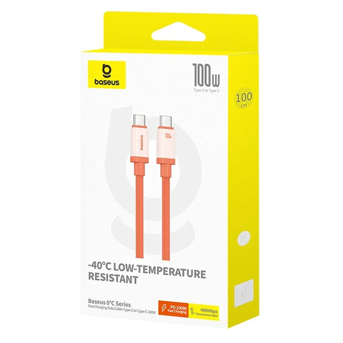 Дата кабель Baseus 0°C Series Fast Charging Type-C to Type-C 100W (1m) (P10368800731) Canyon Coral
