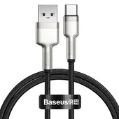 Дата кабель Baseus Cafule Metal Data USB to Type-C 66W (1m) (CAKF00010) Black