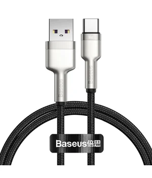 Дата кабель Baseus Cafule Metal Data USB to Type-C 66W (1m) (CAKF00010) Black