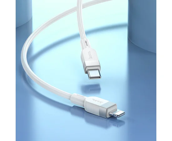 Дата кабель Hoco X109 Energy silicone Type-C to Lightning (1m) White