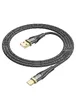 Дата кабель Hoco U121 Gold standard Transparent Discovery Edition USB to Type-C (1.2m) Black