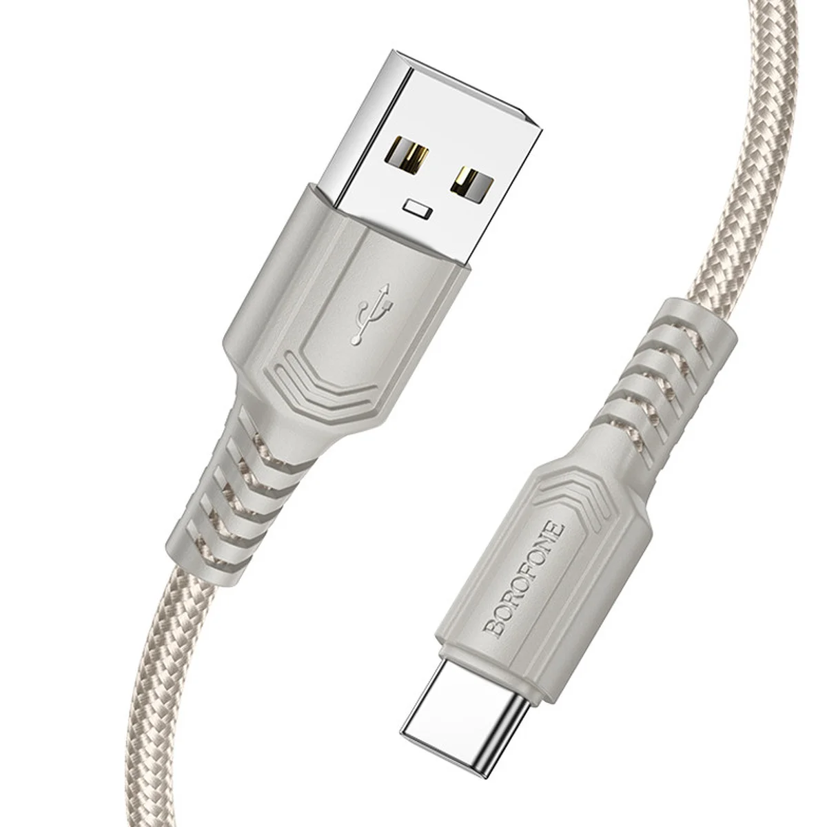 Дата кабель Borofone BX116 Certain USB для Type-C 3A (1m) Gray