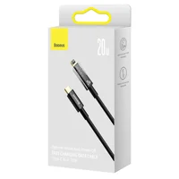 Дата кабель Baseus Explorer Auto Power-Off Fast Charging Type-C to Lightning 20W (1m) (CATS000001) Black