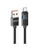 Дата кабель Hoco U137 Line with display USB to Type-C 5A/66W (1.2m) Black
