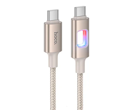 Дата кабель Hoco U144 New Type-C to Type-C 60W (1.2m) Gold