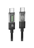 Дата кабель Hoco U116 Transparent Discovery Edition 60W Type-C to Type-C (1.2m) Black