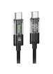 Дата кабель Hoco U116 Transparent Discovery Edition 60W Type-C to Type-C (1.2m) Black