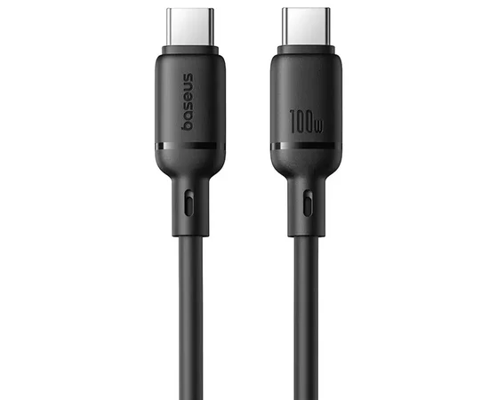 Дата кабель Baseus Silky Series OS Fast Charging Type-C to Type-C 100W (1m) (P10377704) Cluster Black
