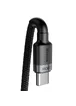 Дата кабель Baseus Cafule Type-C to Type-C PD2.0 100W (2m) (CATKLF-AL) Gray / Black