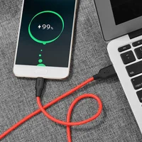 Дата кабель Hoco X21 Silicone Type-C Cable (1m) Черный / Красный