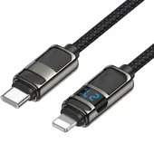Дата кабель Hoco U137 Line with display Type-C to Lightning 27W (1.2m) Black