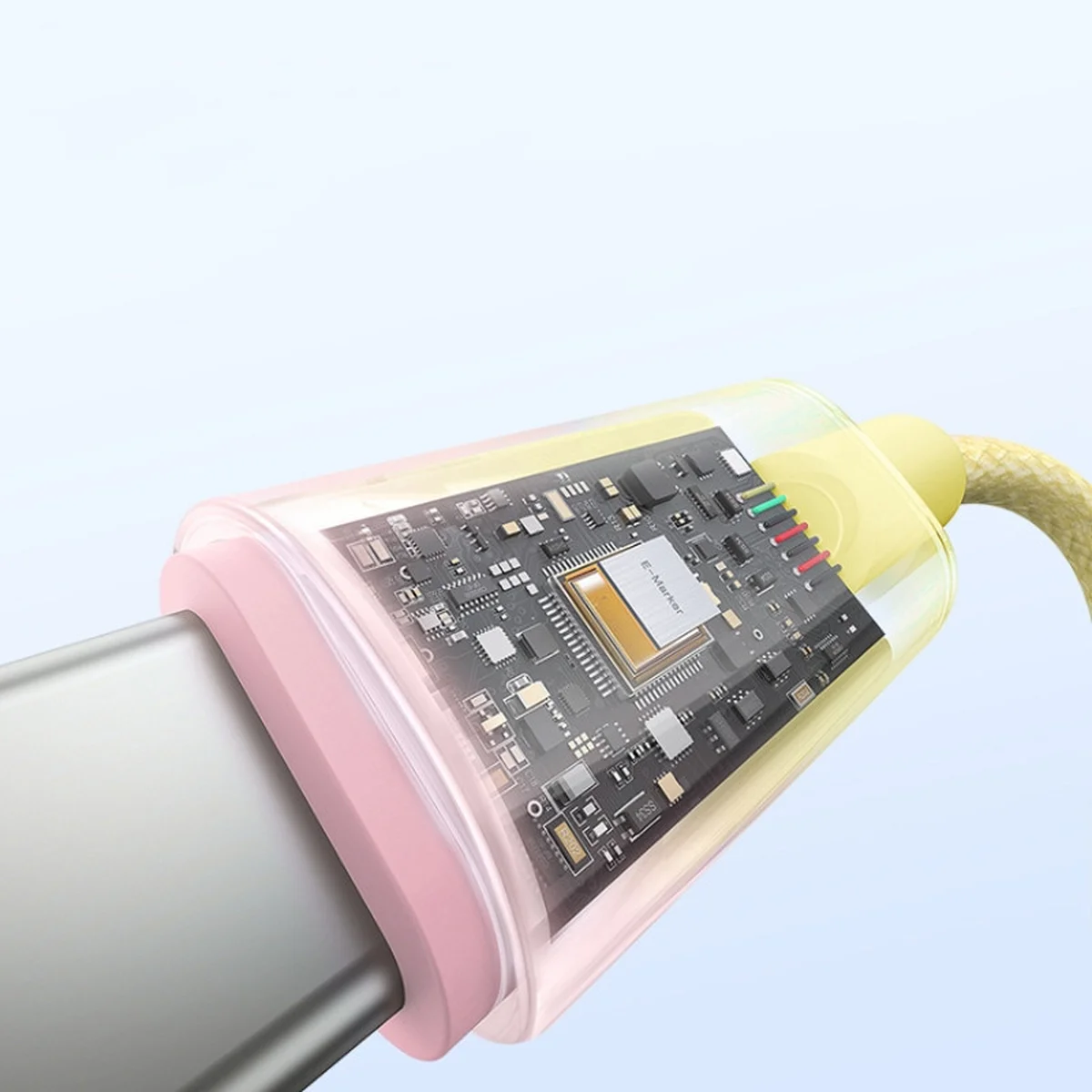 Дата кабель Baseus Discolor Series Fast Charging Type-C to Type-C 100W (1m) (P10374902) Custard Yellow