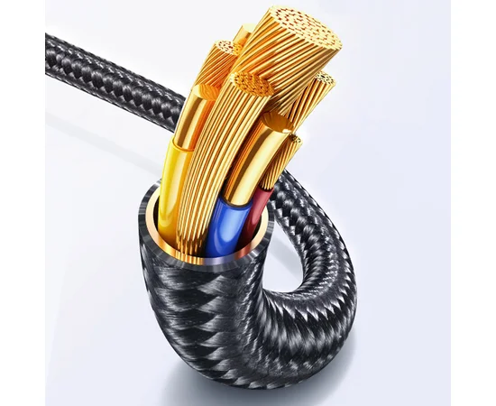 Дата кабель Usams US-SJ744 Meteor Ser. Type-C to Type-C 100W (1.2m) Tarnish