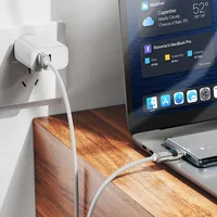 Дата кабель Hoco U137 Line with display USB to Type-C 5A/66W (1.2m) White