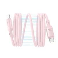 Дата кабель Baseus PicoGo Magnetic Liquid Silicone Type-C to Type-C 240W (1m) (P10376800) Baby Pink