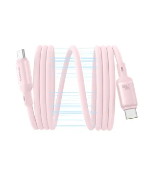Дата кабель Baseus PicoGo Magnetic Liquid Silicone Type-C to Type-C 240W (1m) (P10376800) Baby Pink