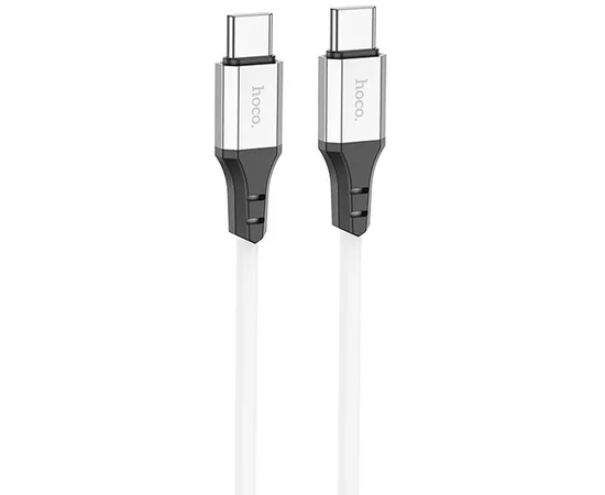 Дата кабель Hoco X86 Spear Type-C to Type-C 60W (1m) White