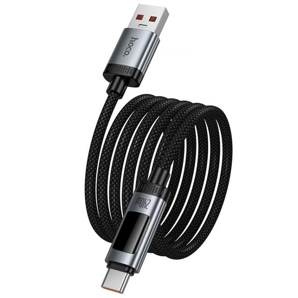 Дата кабель Hoco U148 Lord with display USB to Type-C 100W (1.2m) Black