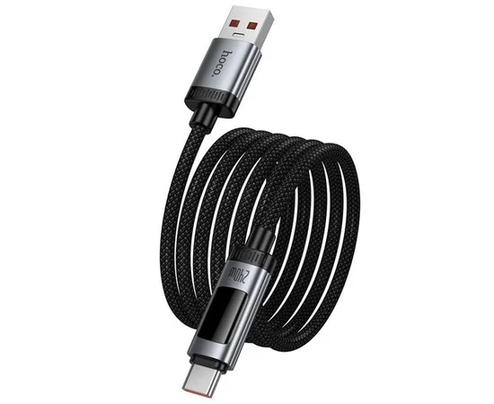 Дата кабель Hoco U148 Lord with display USB to Type-C 100W (1.2m) Black