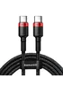 Дата кабель Baseus Cafule Type-C to Type-C PD2.0 100W (2m) (CATKLF-AL) Red / Black