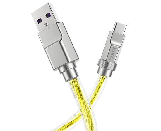 Дата кабель Hoco U113 Solid 100W USB to Type-C (1m) Gold