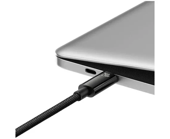 Дата кабель Baseus Tungsten Gold Type-C to Type-C Cable 240W (1m) (CAWJ04000) Black