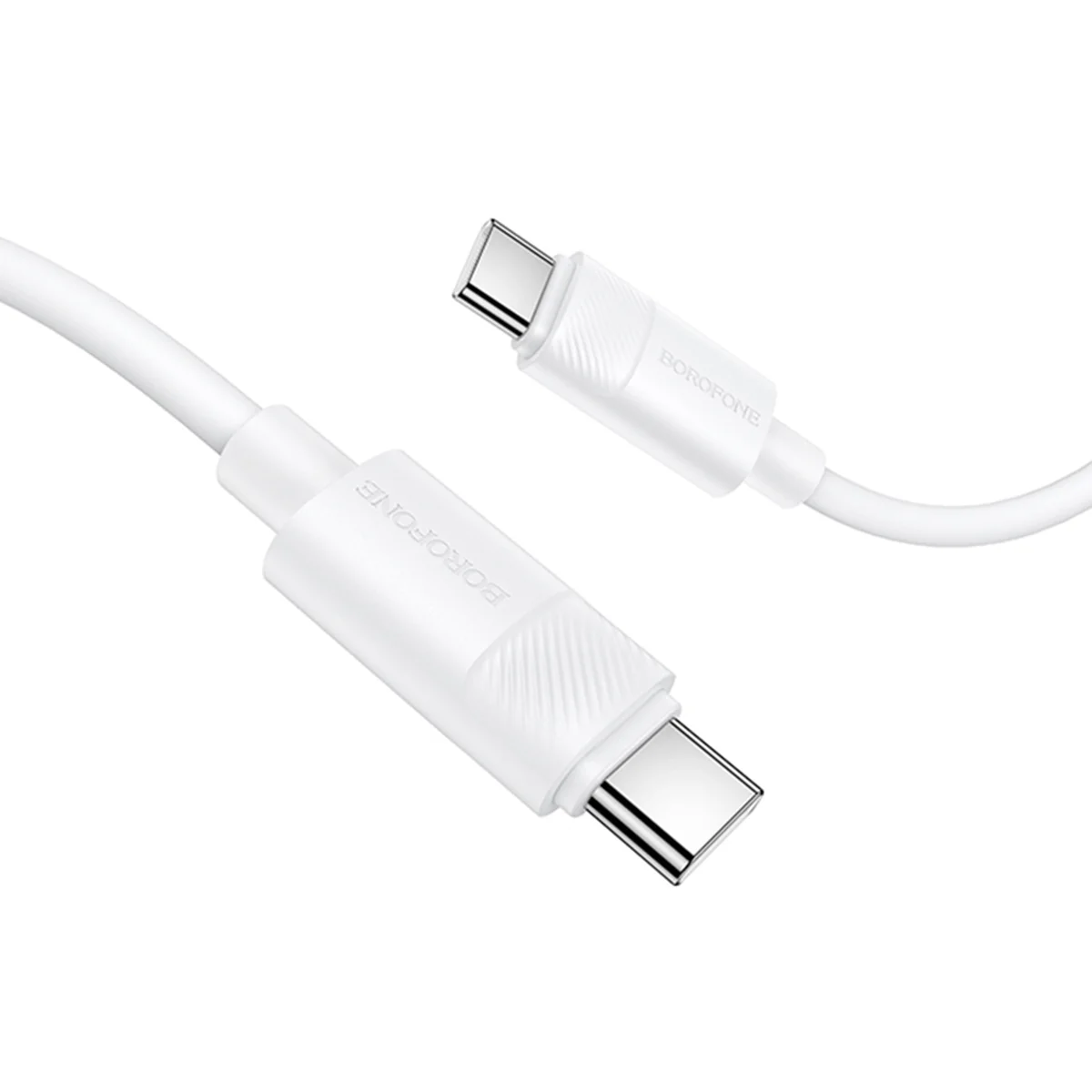 Дата кабель Borofone BX123 Leya Type-C to Type-C 60W (1m) White