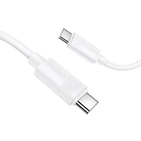 Дата кабель Borofone BX123 Leya Type-C to Type-C 60W (1m) White