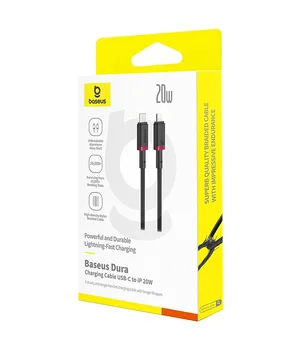 Дата кабель Baseus Dura Series Fast Charging Type-C to Lightning 20W (2m) (CB000123) Red / Black