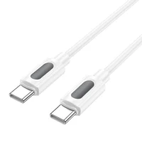 Дата кабель Borofone BX114 Structure Type-C to Type-C 60W (1m) White