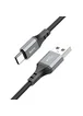 Дата кабель Hoco X92 Honest Silicone USB to Type-C (3m) Black