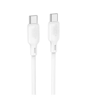 Дата кабель Borofone BX113 Lenny Type-C to Type-C 60W (1m) White