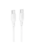Дата кабель Borofone BX113 Lenny Type-C to Type-C 60W (1m) White