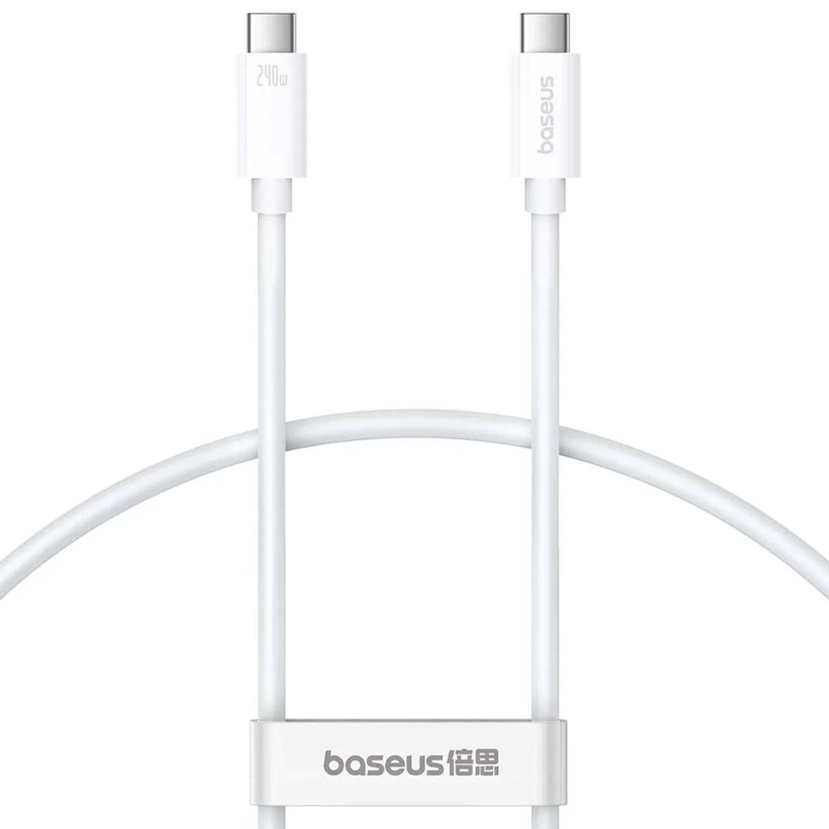 Дата кабель Baseus Superior Series 2 USB4 Full-Function Type-C to Type-C 240W (1m) (P10365200211) Moon White