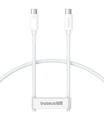 Дата кабель Baseus Superior Series 2 USB4 Full-Function Type-C to Type-C 240W (1m) (P10365200211) Moon White