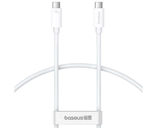 Дата кабель Baseus Superior Series 2 USB4 Full-Function Type-C to Type-C 240W (1m) (P10365200211) Moon White