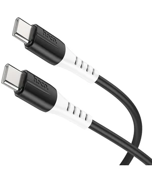 Дата кабель Hoco X82 Silicone Type-C to Type-C 60W (1m) Black