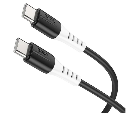 Дата кабель Hoco X82 Silicone Type-C to Type-C 60W (1m) Black