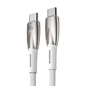 Дата кабель Baseus Glimmer Series Fast Charging Type-C to Type-C 100W 1m (CADH00070) White
