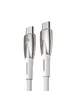 Дата кабель Baseus Glimmer Series Fast Charging Type-C to Type-C 100W 1m (CADH00070) White