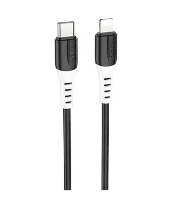 Дата кабель Hoco X82 Silicone Type-C to Lightning 20W (1m) Black