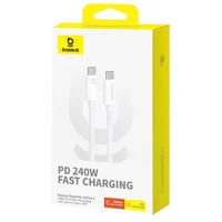Дата кабель Baseus Superior Series 2 USB4 Full-Function Type-C to Type-C 240W (1m) (P10365200211) Moon White